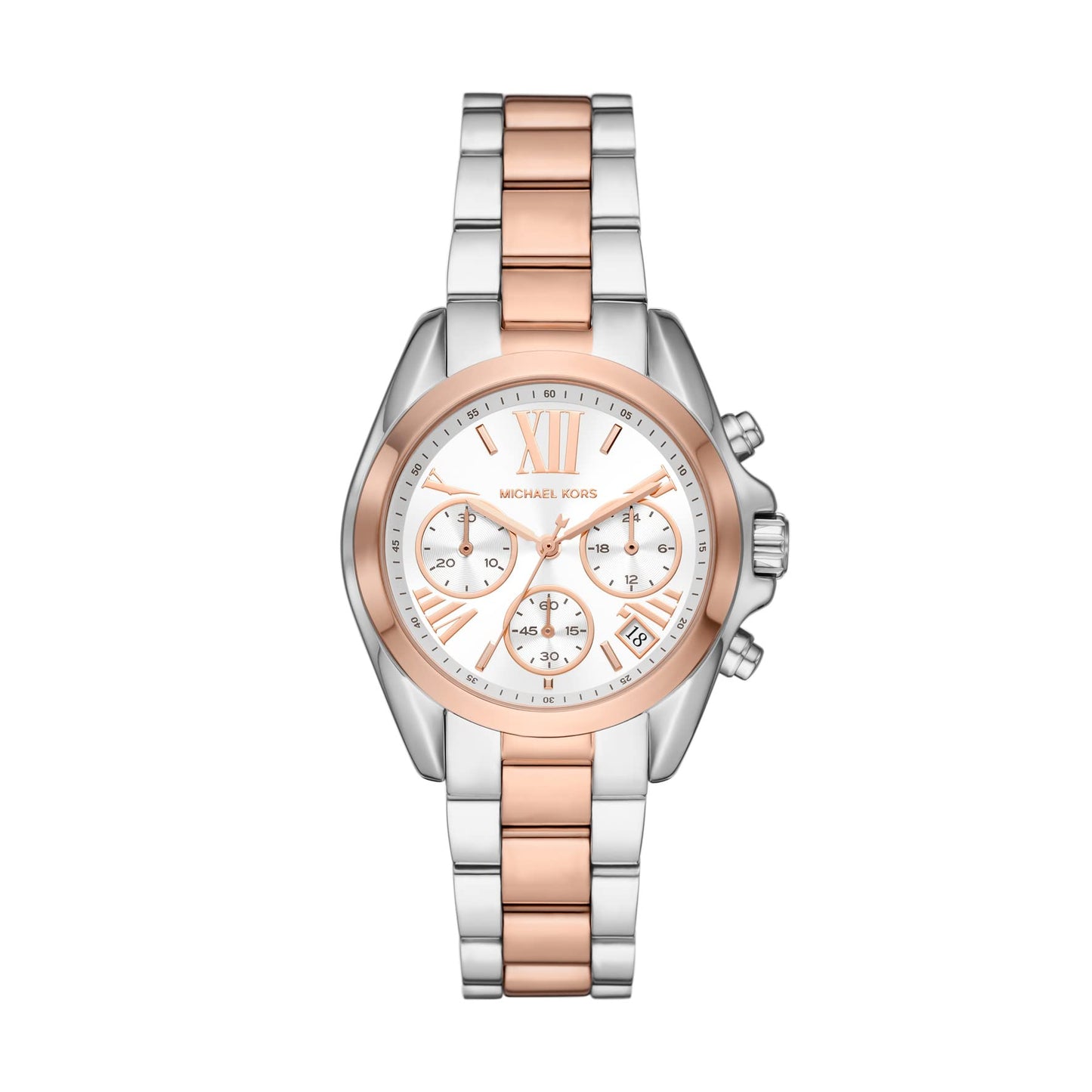 Michael Kors Women's Bradshaw Quartz Watch with Stainless Steel Strap, Multicolor, 18 (Model: MK7258), Two-Tone, One Size, MK7258 - Bradshaw Chronograph Watch