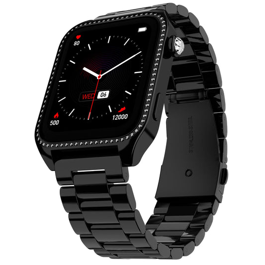 Fire-Boltt Xelor Luxury Stainless Steel Smart Watch. 1.78" AMOLED, Always-On Display, 368 * 448 px Resolution, Bluetooth Calling, 75 HZ Refresh Rate