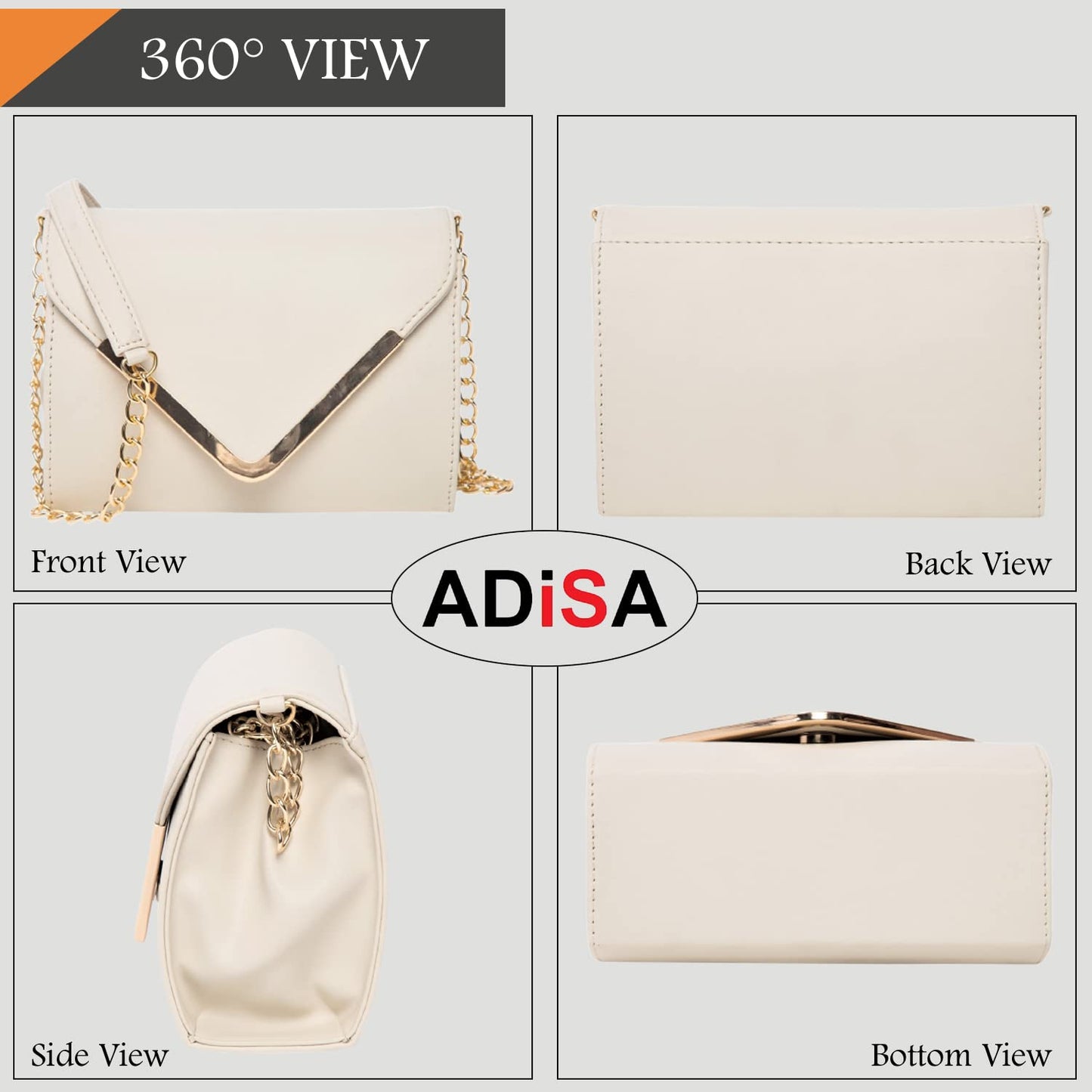 ADISA Women's Sling Bag (Off White)