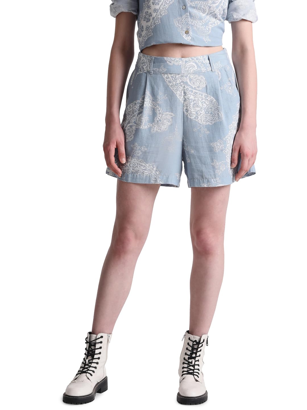 Only Women's Blue Regular Shorts Shorts