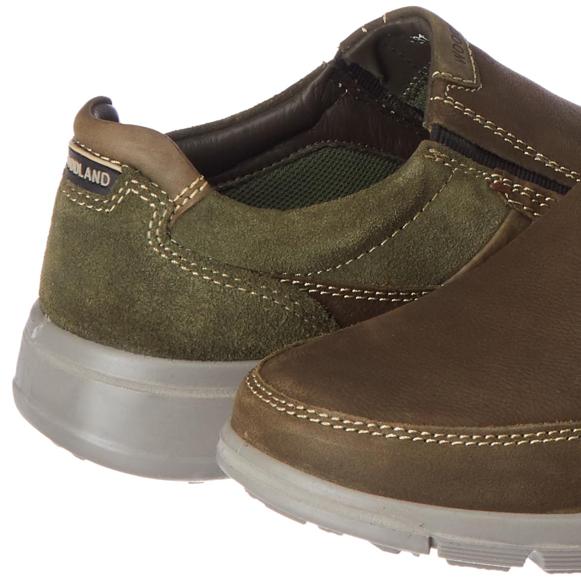 Woodland Men's Olive Green Leather Casual Shoes-10 UK (44 EU) (GC 3816121)