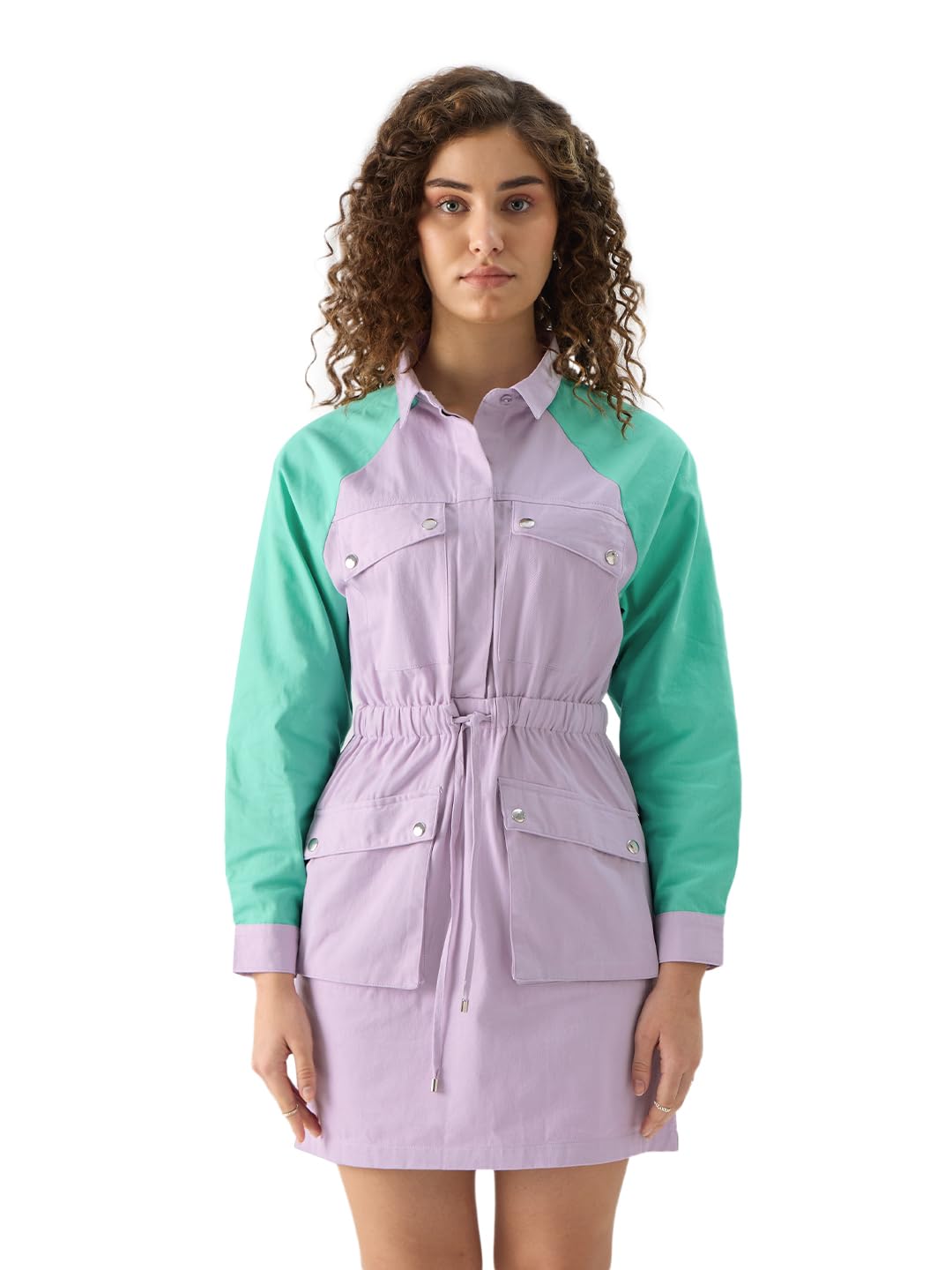 The Souled Store Solids: Lavender Women Shirt Dresses