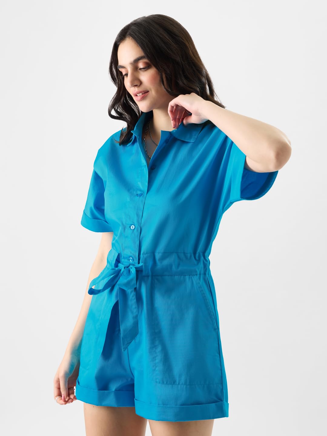 The Souled Store Buy Solids: Azure Jumpsuit Online