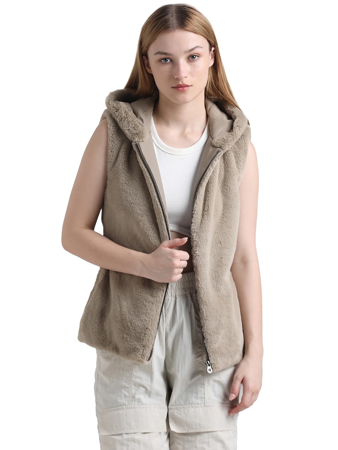 ONLY Women's A-Line Coat (15295416-Weathered Teak_Weathered