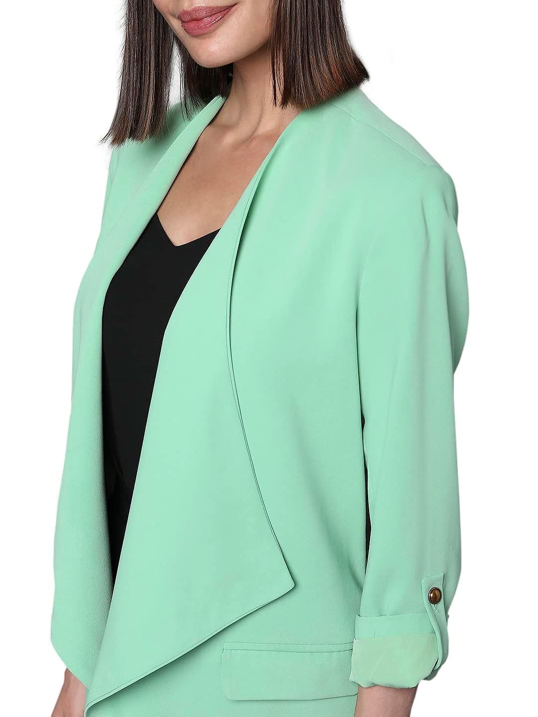 Vero Moda Women's Regular Blazer (Light Grass Green)