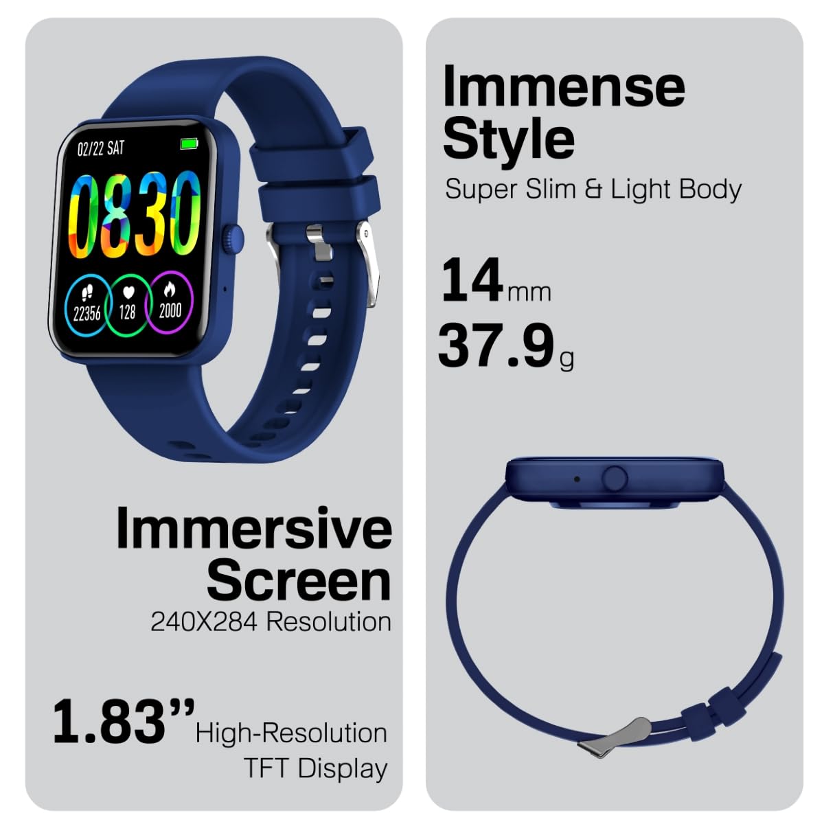 Promate Xwatch-B18 Fitness Smart Watch, (Blue)