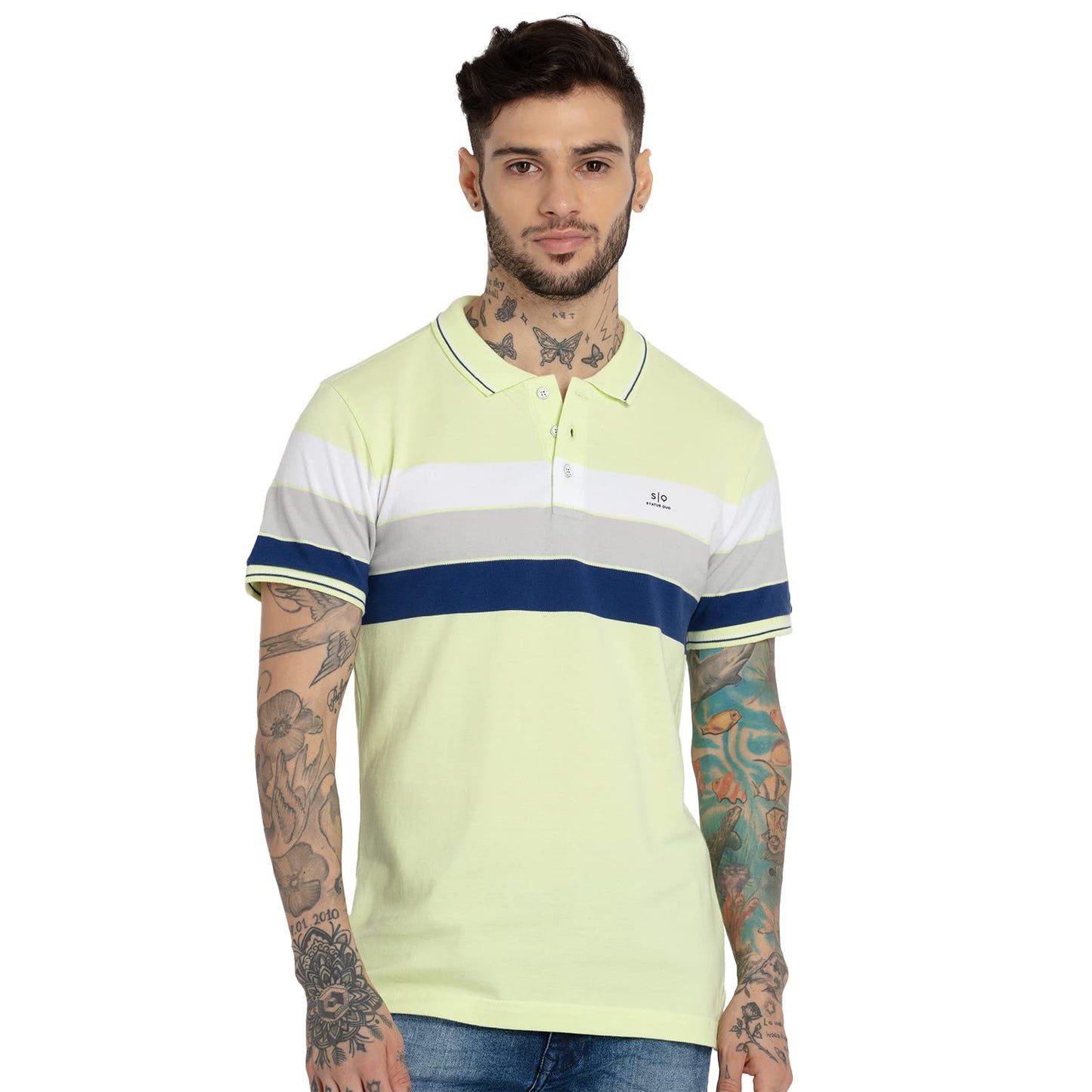 Status Quo Men's Regular Fit T-Shirt (SQ-CL-23051- Green