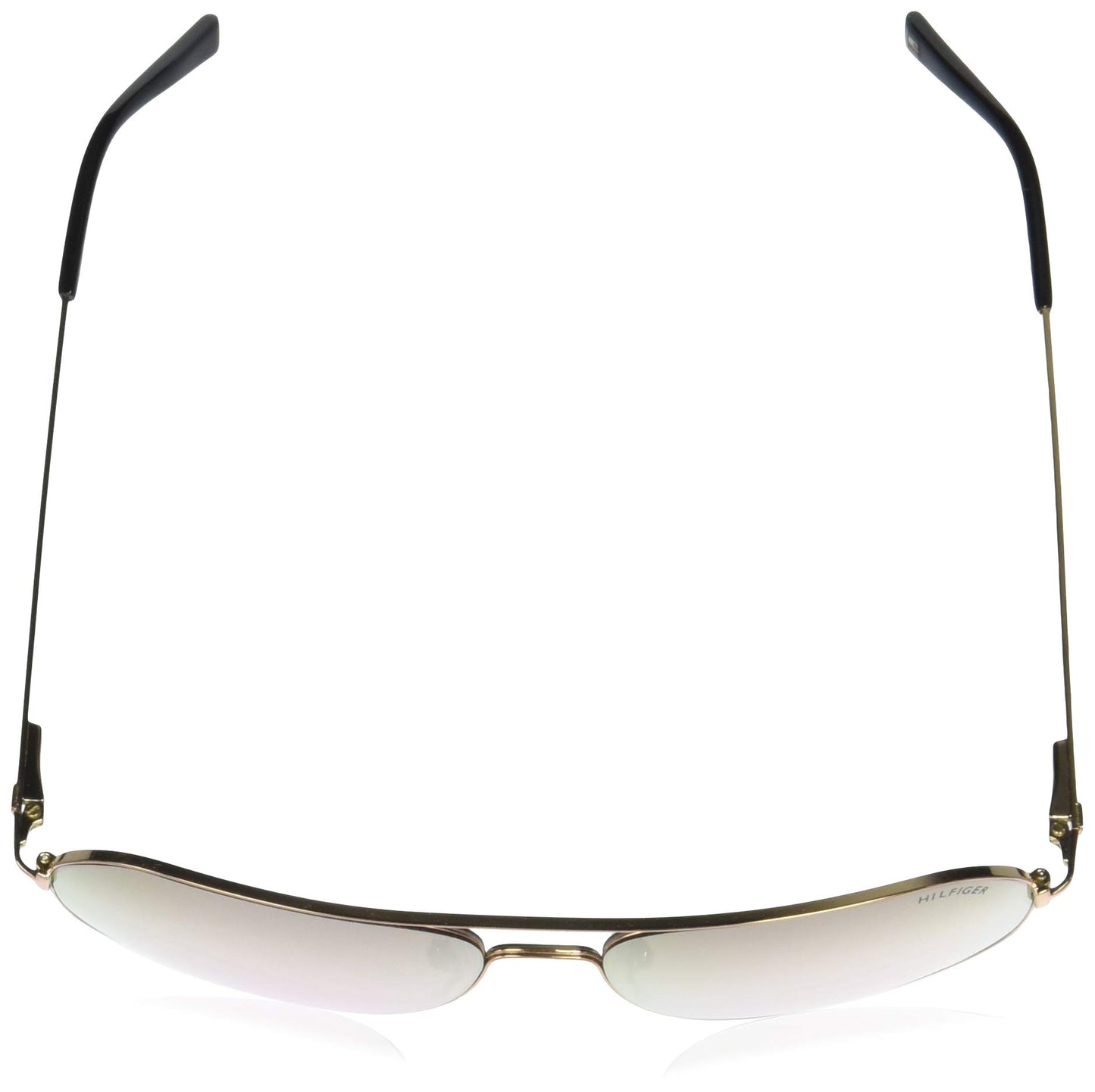 Tommy Hilfiger Men's Aviator sunglasses Pink Frame, Gold Lens (L)