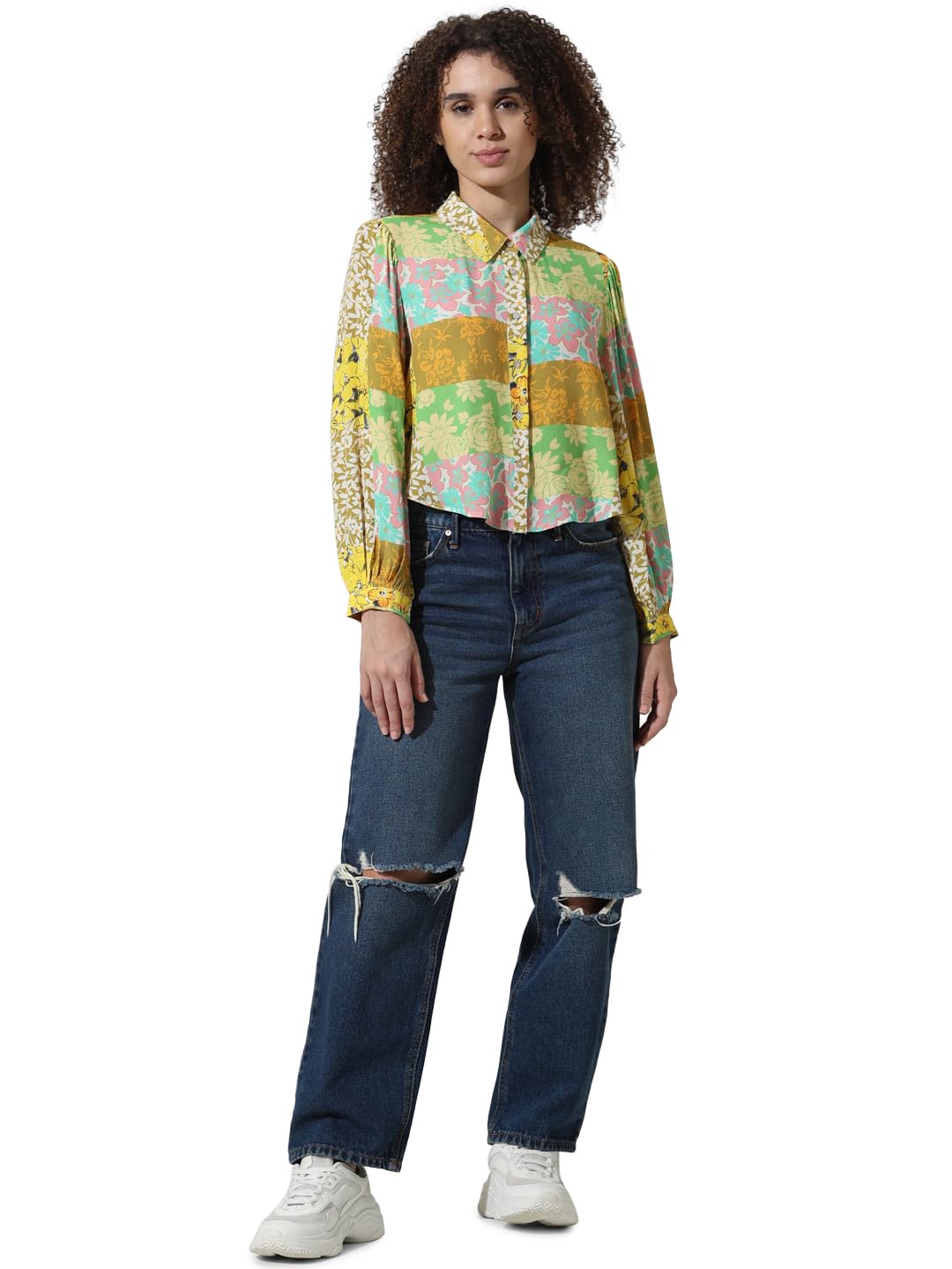 ONLY Women's Relaxed Fit Shirt (15334389- Cerulean