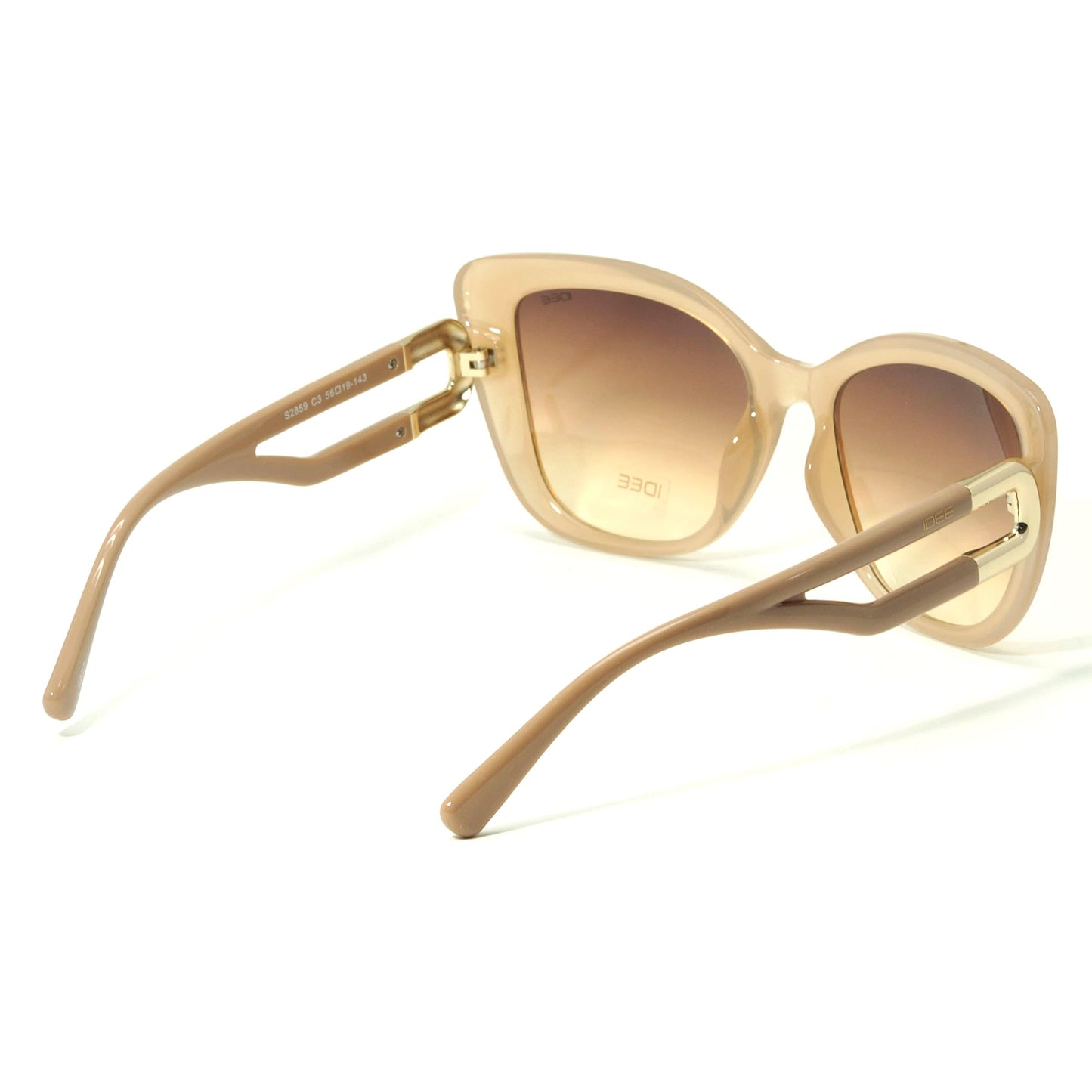 IDEE Butterfly sunglasses IDEE-S2859-C3 Large Light Brown sunglasses for Women