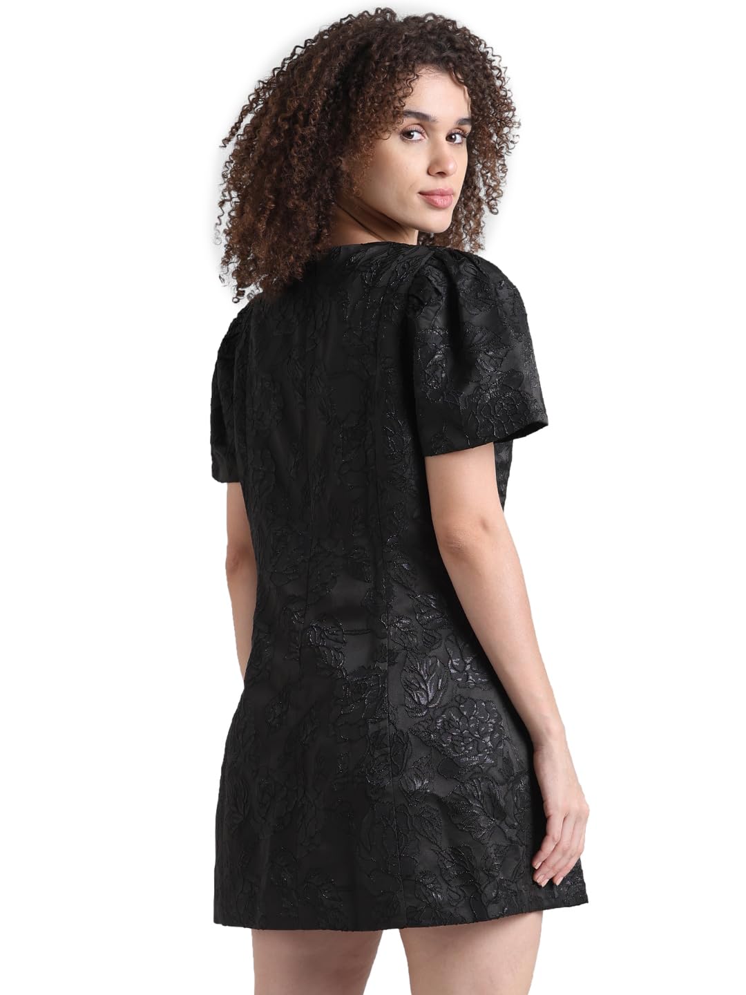 ONLY Women's Polyester Blend Classic Mini Dress (Jet Black)