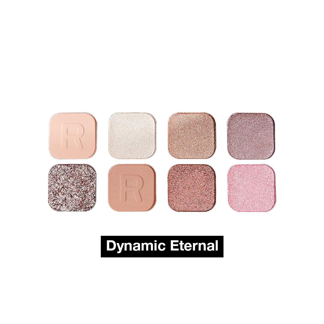 Makeup Revolution Forever Flawless Dynamic Eternal Eyeshadow Palette | 8 pans of glitters, foils, mattes & shimmer |Travel-friendly mini eyeshadow palette |Highly pigmented shades |Easy to blend and layer |8gm