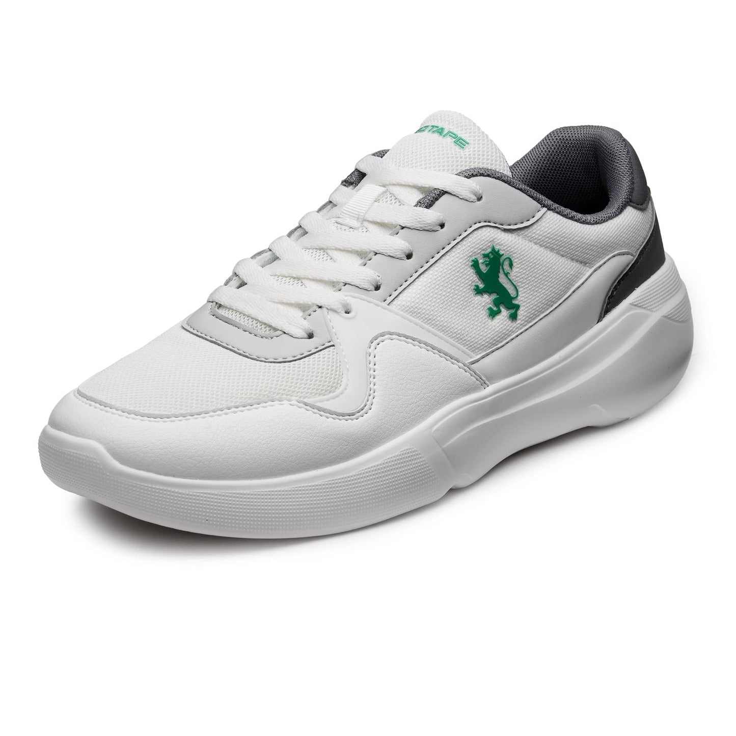 Red Tape Casual Sneakers for Men | Comfortable, Shock Absorbant & Slip-Resistant White/Green