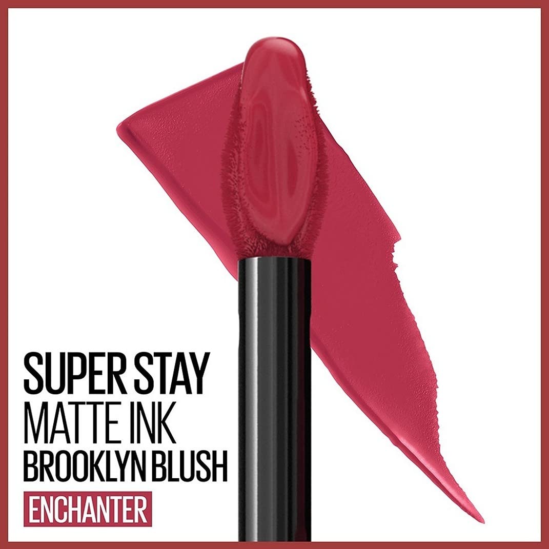 Maybelline Superstay Matte Ink Brooklyn Blush - Enchanter, 5ml | Liquid Lipstick | Matte Lipstick, 5ml