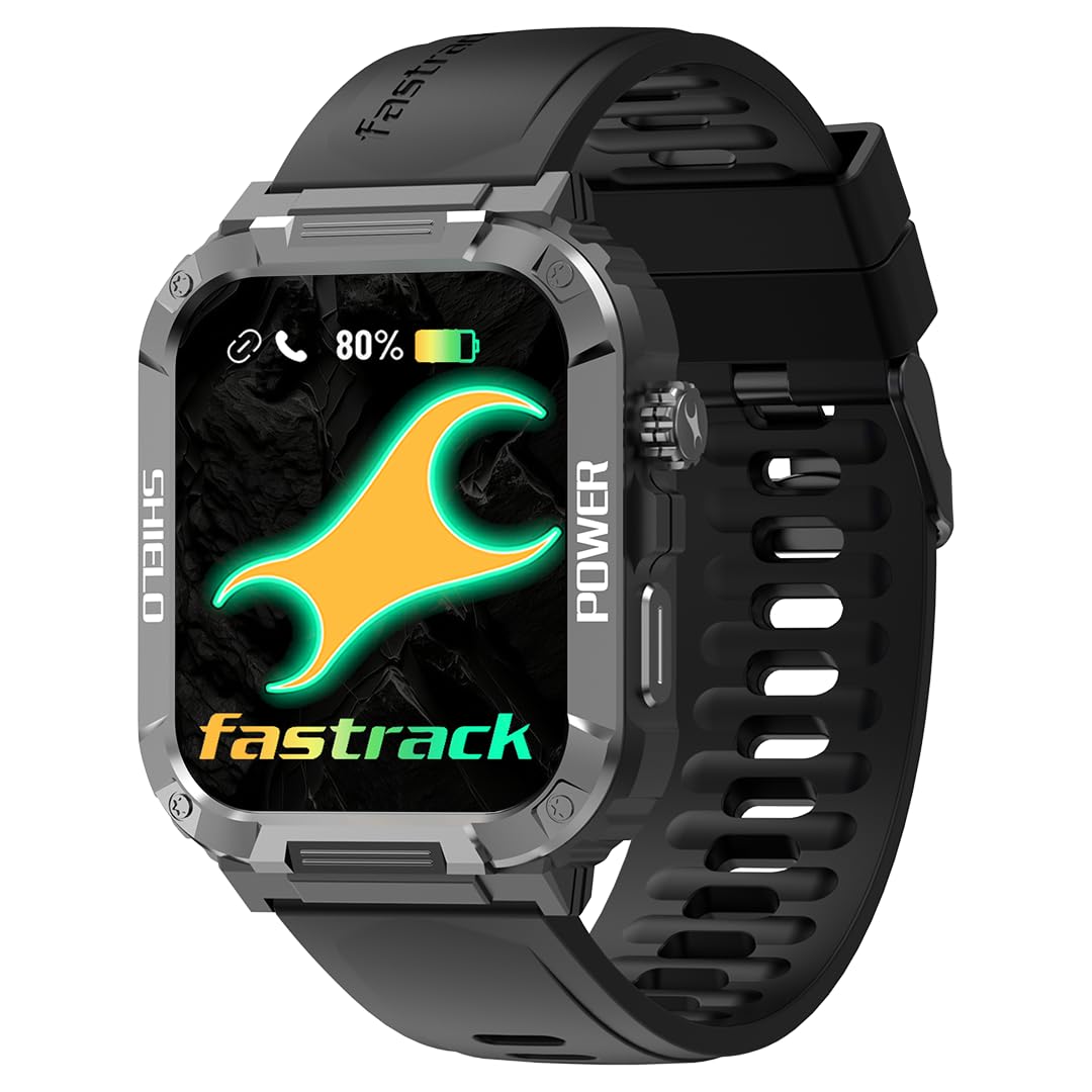 Fastrack Limitless Valor Rugged Smart Watch|Large 1.91" Super UltraVU Display|Functional Crown|Highest 320x385 Pixel Resolution|SingleSync BT Calling|100+ Sports Modes|Calculator|Calendar