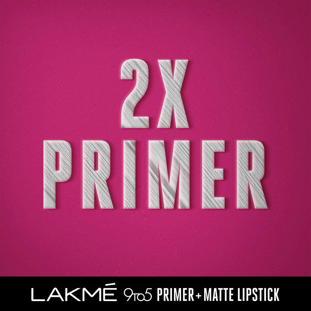 Lakme 9TO5 Primer + Matte Lip Color Blush Pink 3.6 g