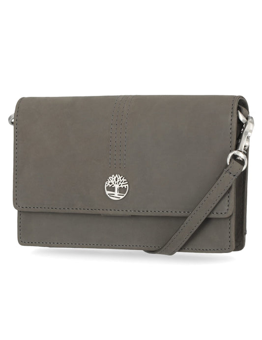 Timberland RFID Leather Crossbody Bag Wallet Purse, Castlerock (Nubuck)