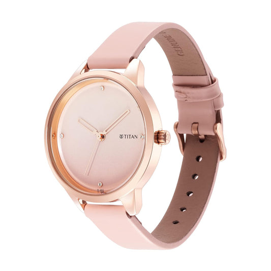 Titan Pink Dial Analog Watch for Women -NR2664WL02