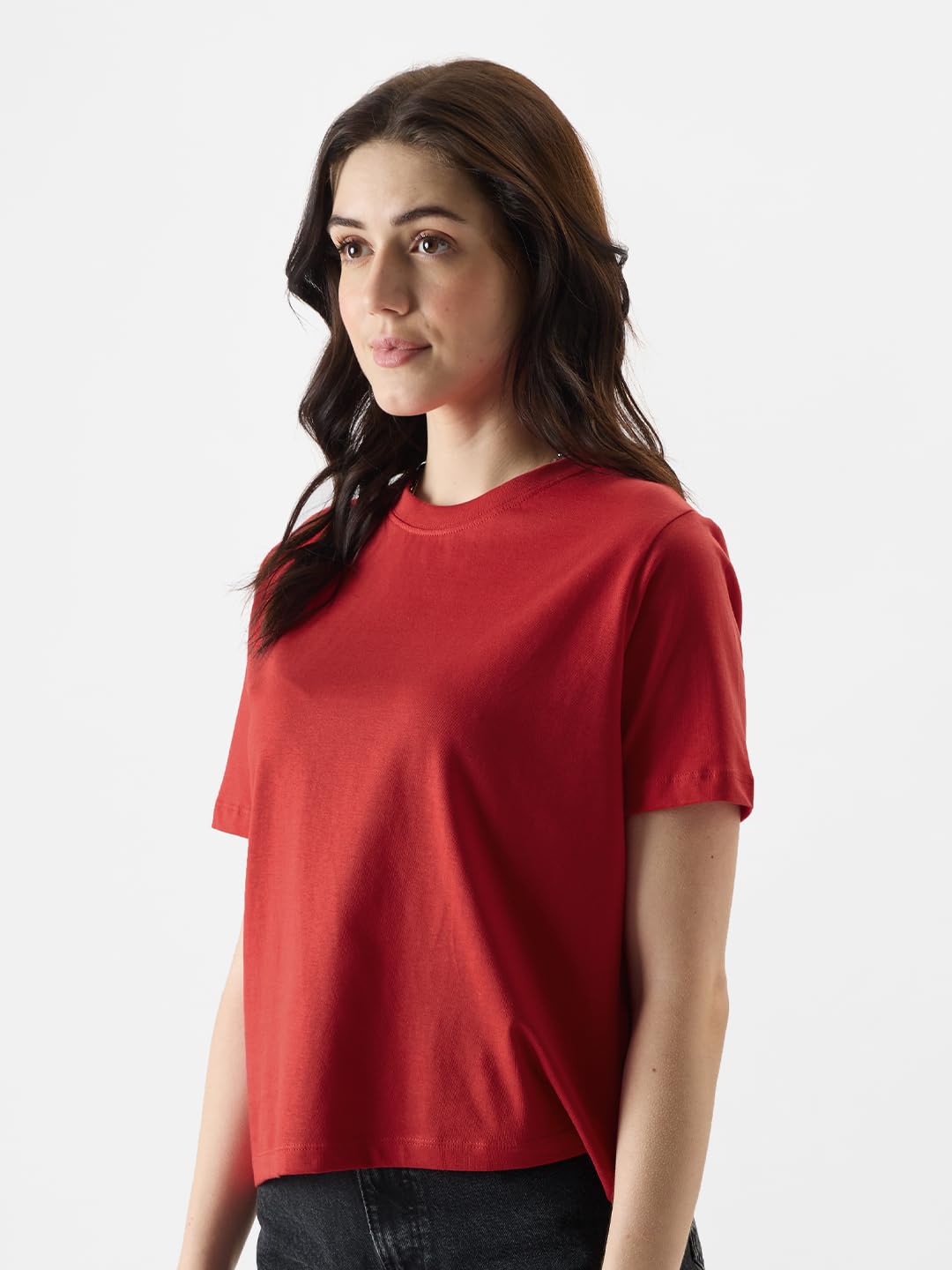The Souled Store Solid :Red Women T-Shirts