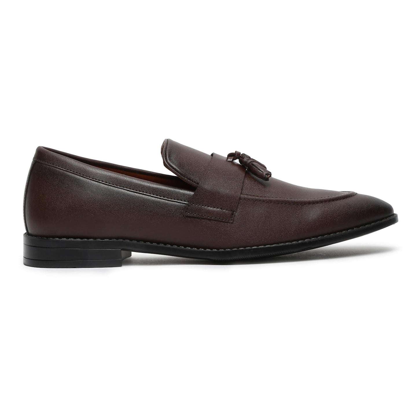 LOUIS STITCH Men's Brunette Brown Shoes Tassel Style Comfortable Moccasins for Men