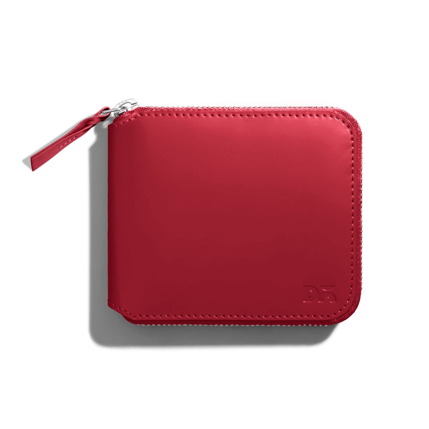 DailyObjects Crimson Red Women's Zip Wallet | Made with Vegan Leather Material | Carefully Handcrafted | Holds up to 8 Cards | Slim and Easy to Fit in Pocket | Coin Pocket with Button Closure