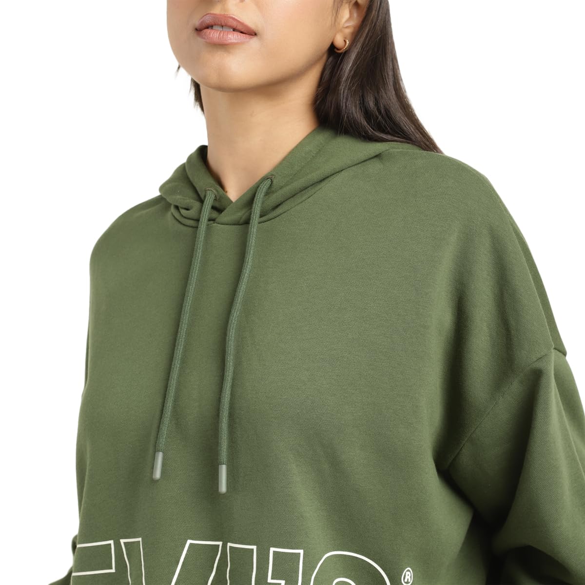 Levi's Women's Brand Logo Green Hooded Sweatshirt