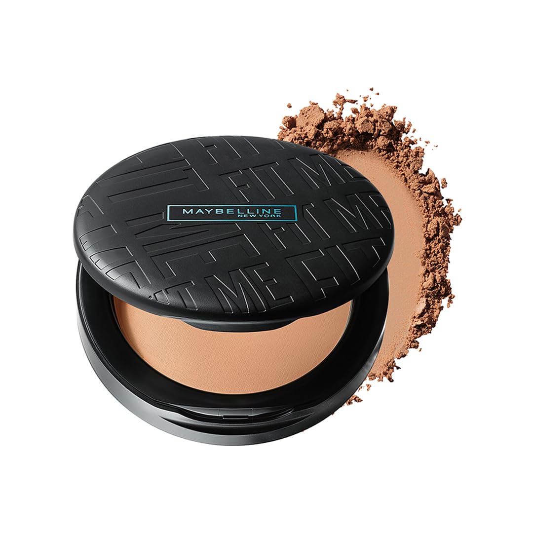 Maybelline New York Compact Powder, With SPF to Protect Skin from Sun, Absorbs Oil, Fit Me, 310 Sun Beige, 6g