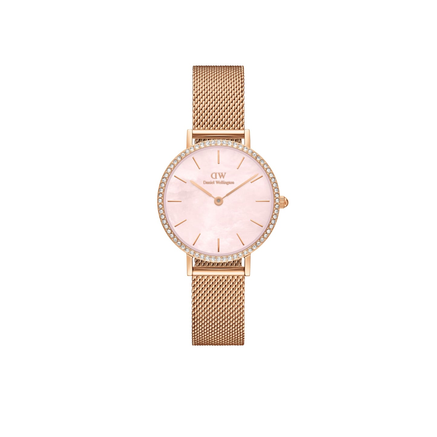 Daniel Wellington Women Analogue Mother of Pearl Pink Round Dial Watch- DW00100663K