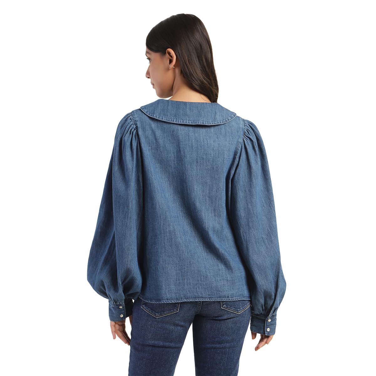 Levi's Women's Relaxed Fit Shirt (A5132-0000M_Blue