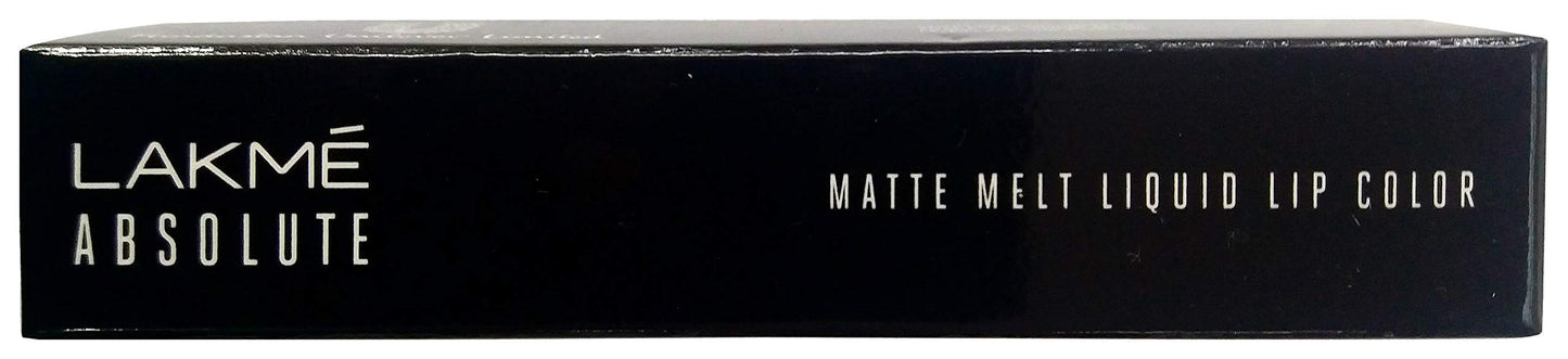 Lakmé Absolute Matte Melt Liquid Lip Color, 02 Firestarter Red, 6ml