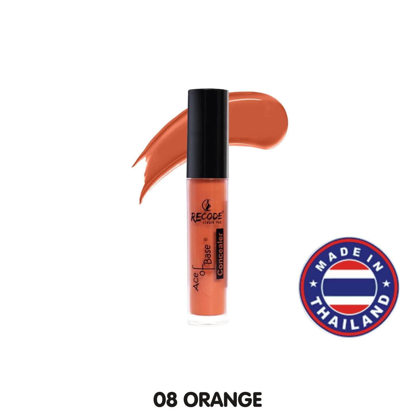 Recode Concealer comes with Natural Matte Finish & Blendable High Coverage Formula, Waterproof & Lightweight, Shade 08 Orange, 6ml