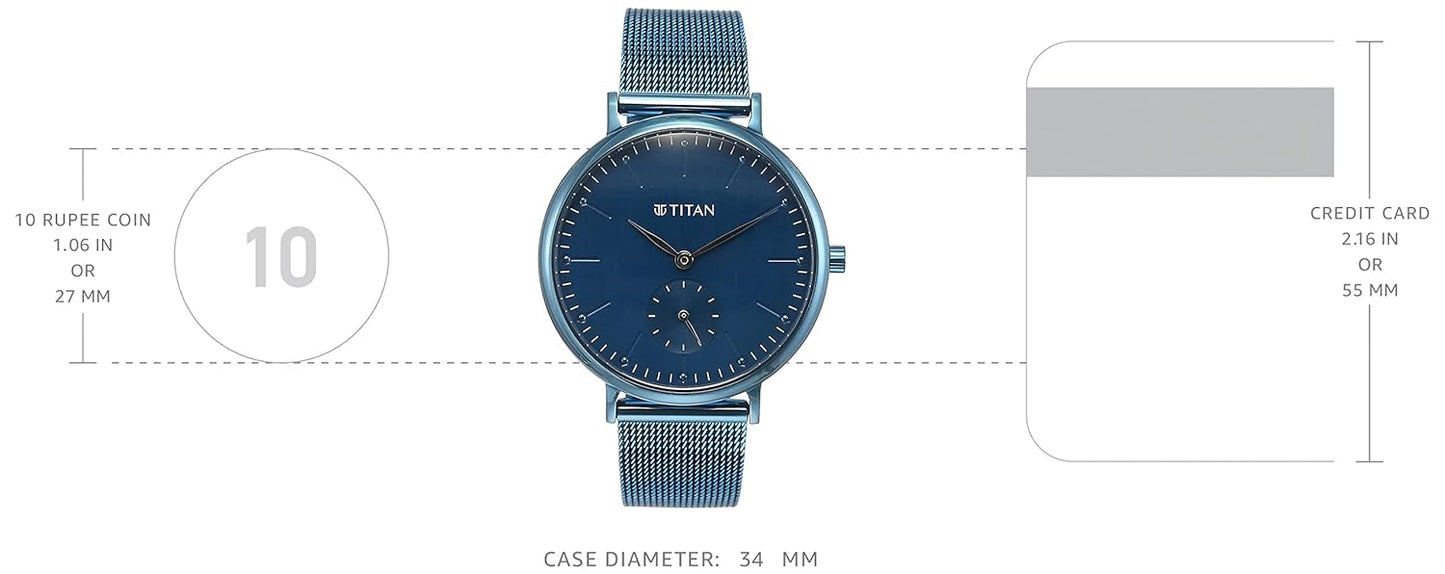 Titan Analog Blue Dial Women's Watch-95142QM01/NP95142QM01
