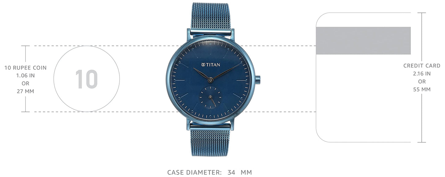 Titan Analog Blue Dial Women's Watch-95142QM01/NP95142QM01