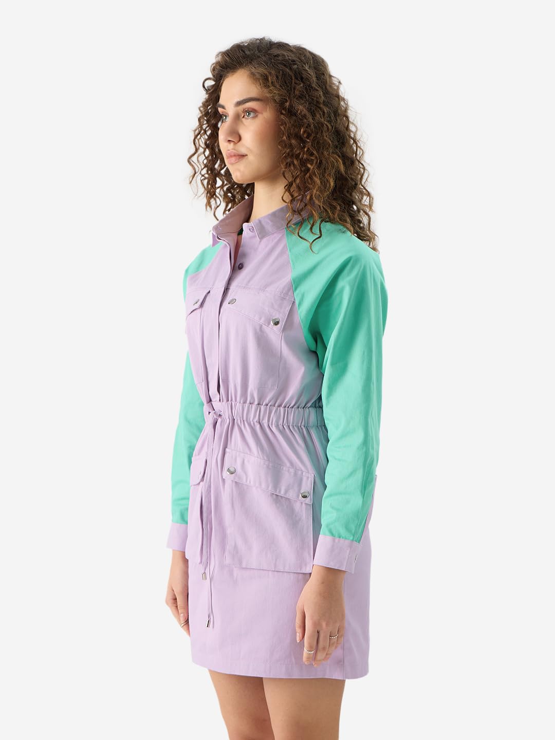 The Souled Store Solids: Lavender Women Shirt Dresses