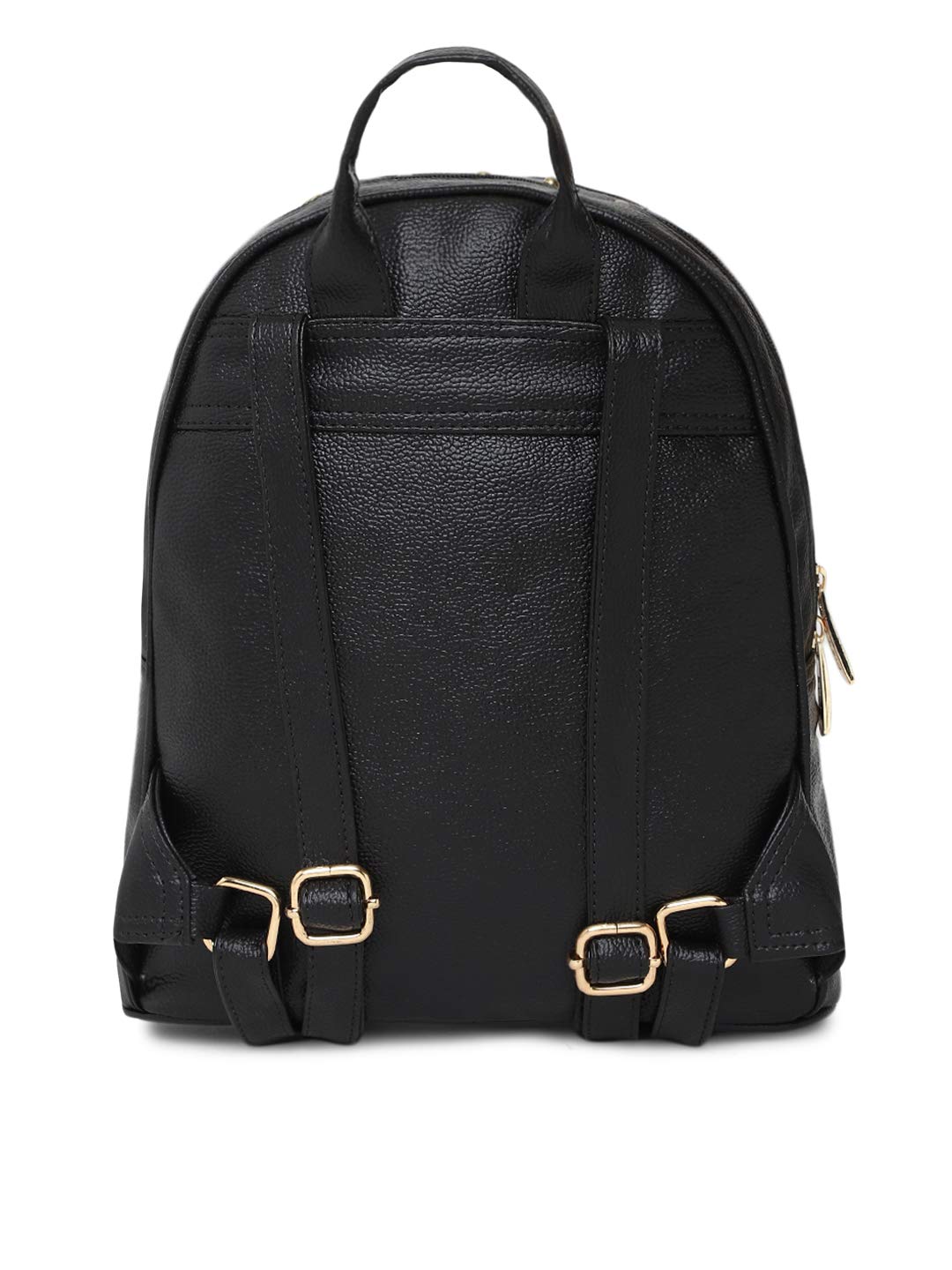 KLEIO Classic PU Leather Backpack for Women Black with Adjustable Strap Multi Purpose Versatile Bag for Girls Suitable for Travel Weekend Trip Shopping