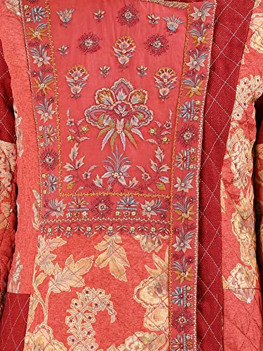 Ritu Kumar Pink & Red Embroidered Jacket