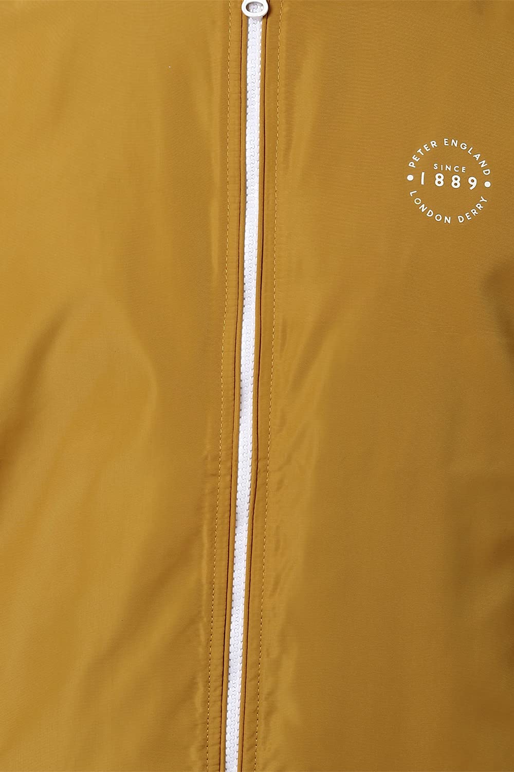 Peter England Men's Parka Coat (Yellow Ochre)