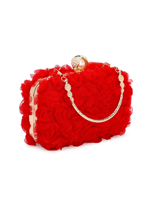 TOOBA Girl's Clutch (Multi Colors) (Red Rose)