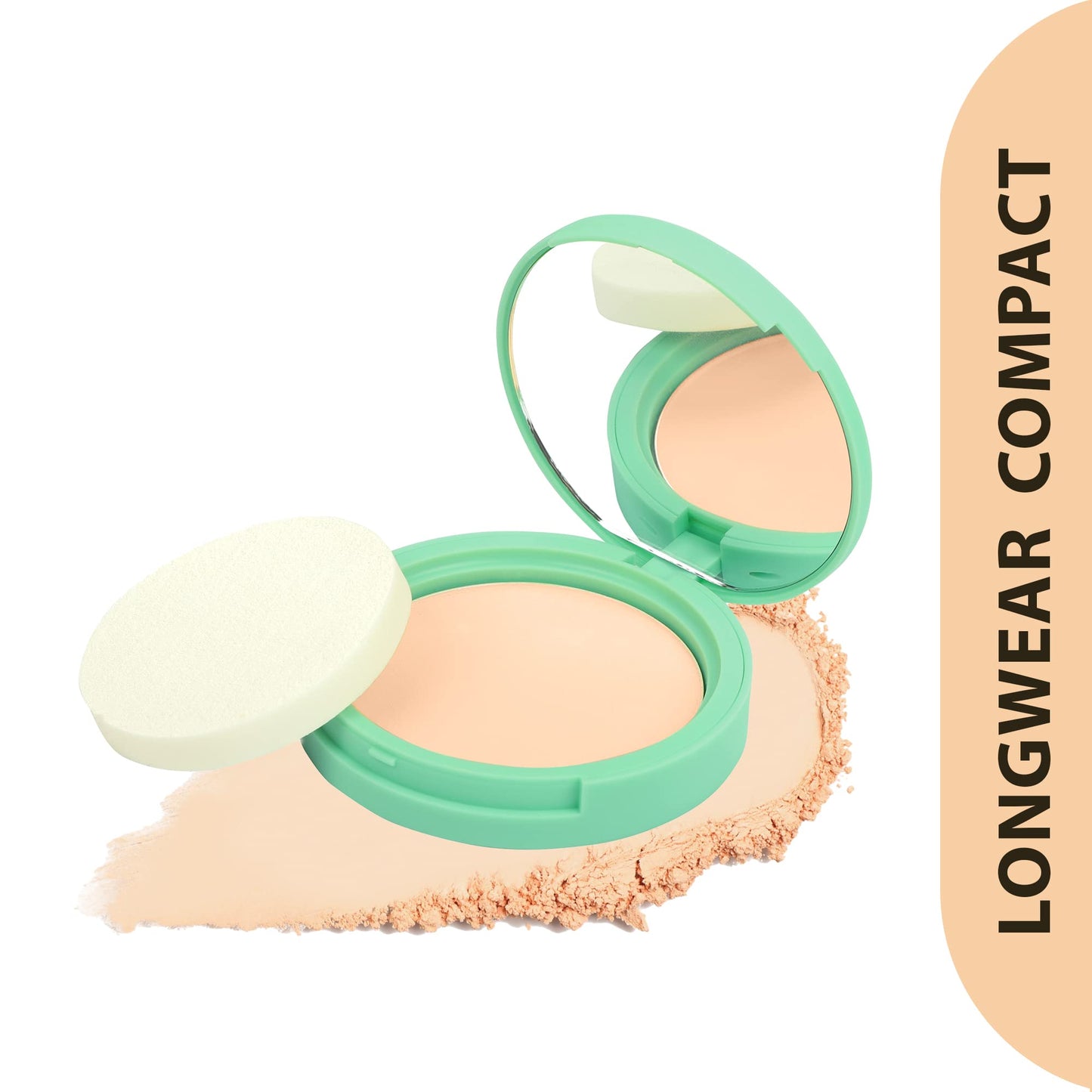SUGAR POP Longwear Compact – 01 Sand for Fair to Medium Skin Tone | Vitamin E Enriched | UV Protection, Pore Minimizing l Medium Coverage | Face Compact for Women l 9 gm