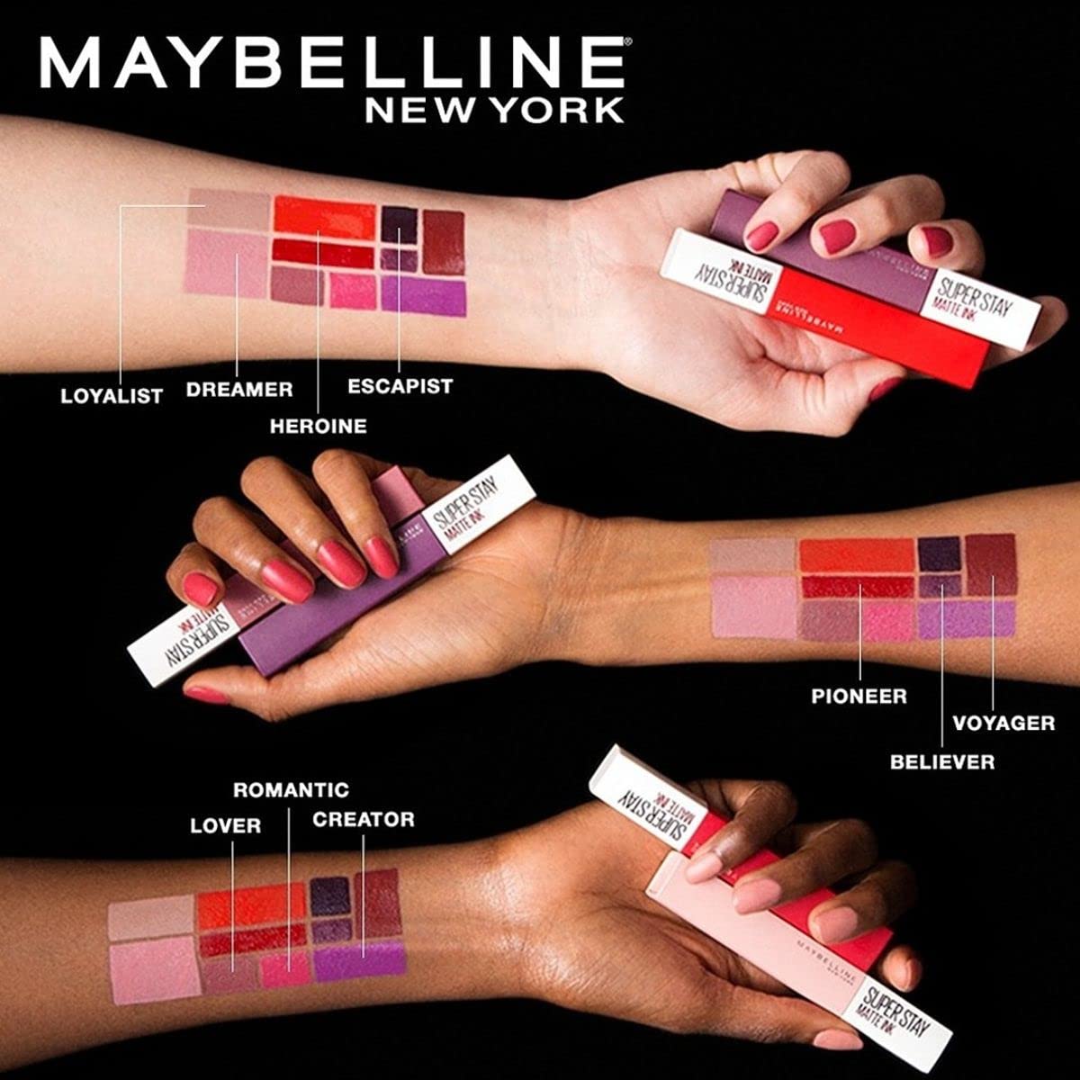 Maybelline New York Liquid Matte Lipstick, Long Lasting, 16hr Wear, Superstay Matte Ink, 50 Voyager, 5ml