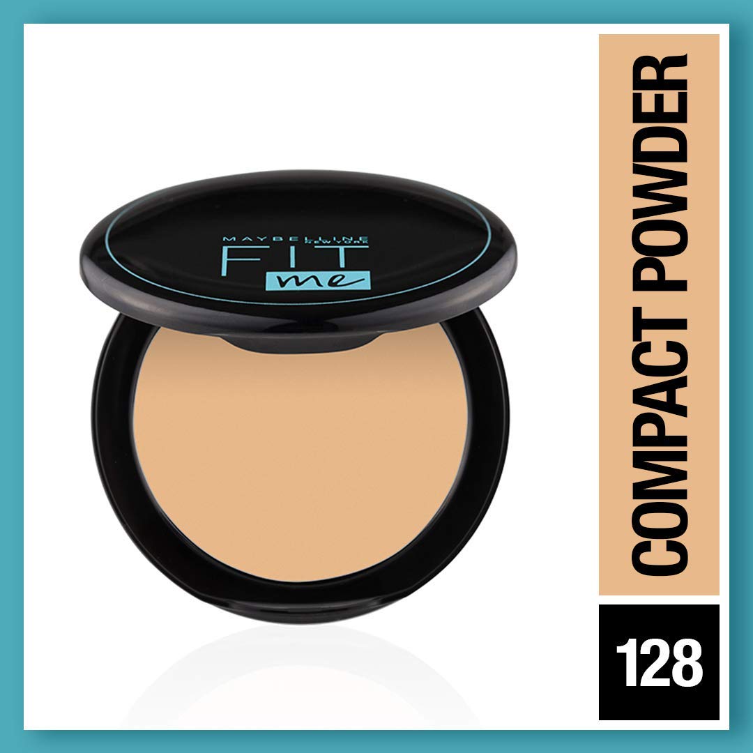 Maybelline New York Oil Control Powder, With SPF to Protect Skin from Sun, Absorbs Oil, Fit Me, 128 Warm Nude, 6g