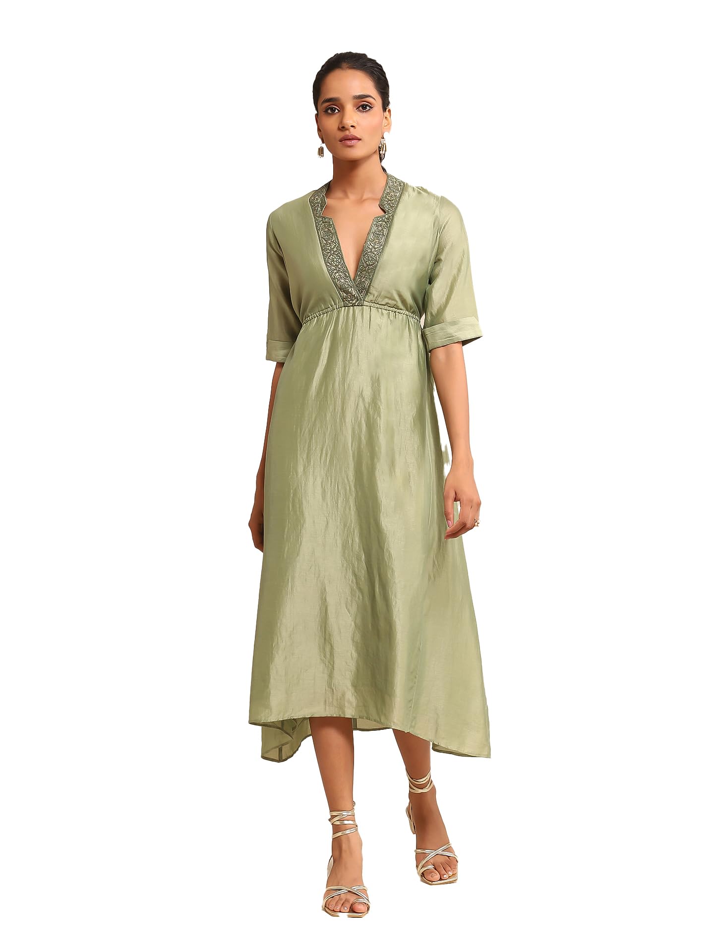 Ritu Kumar Green Solid Dress