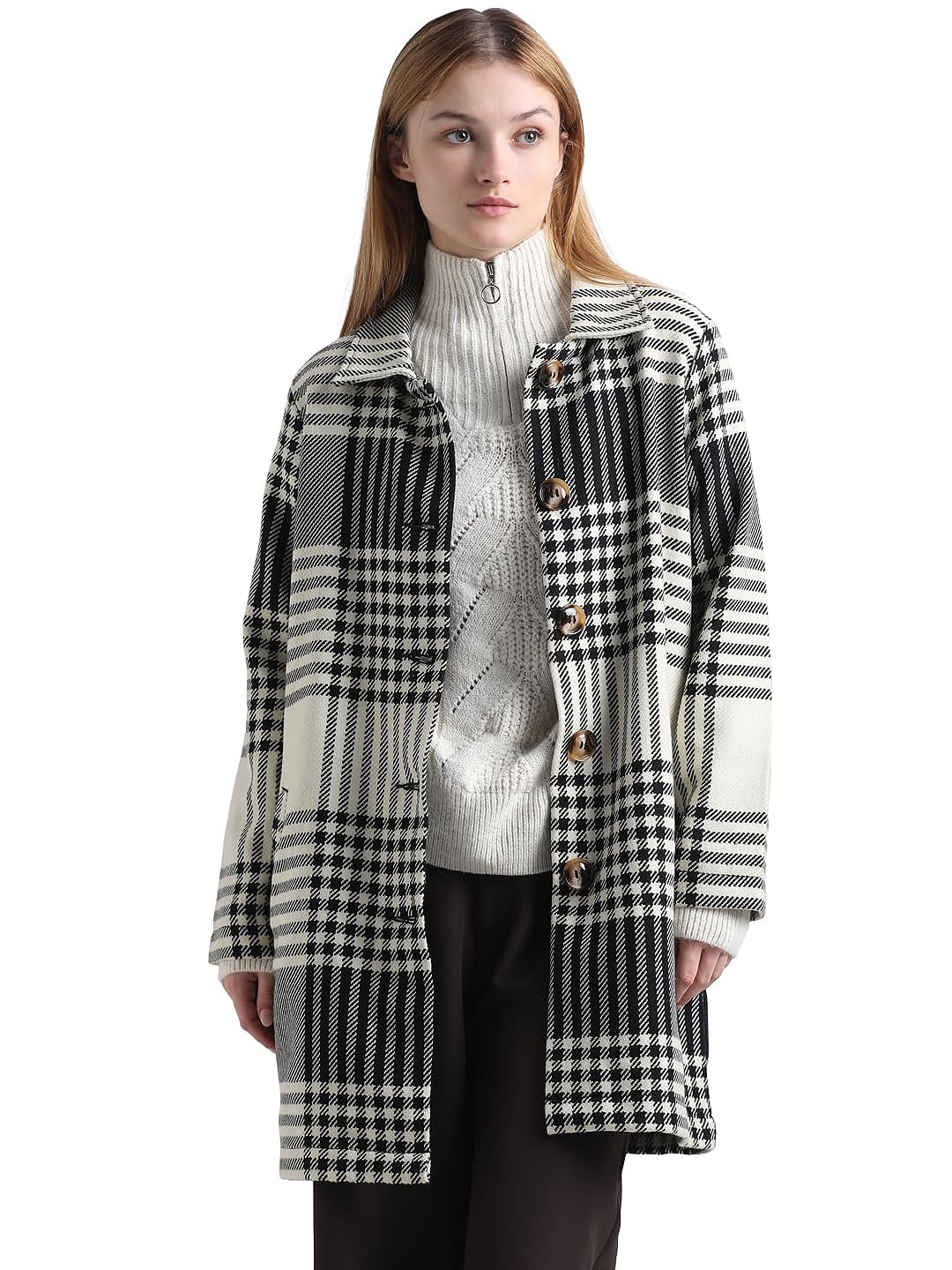 ONLY Women's A-Line Coat (15323620- Anthracite