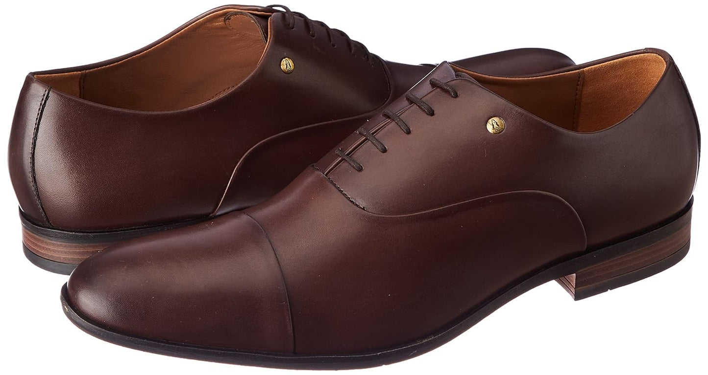 Hush Puppies Florian Toe Cap Brown Men Derby Shoes 7 UK (8244889)