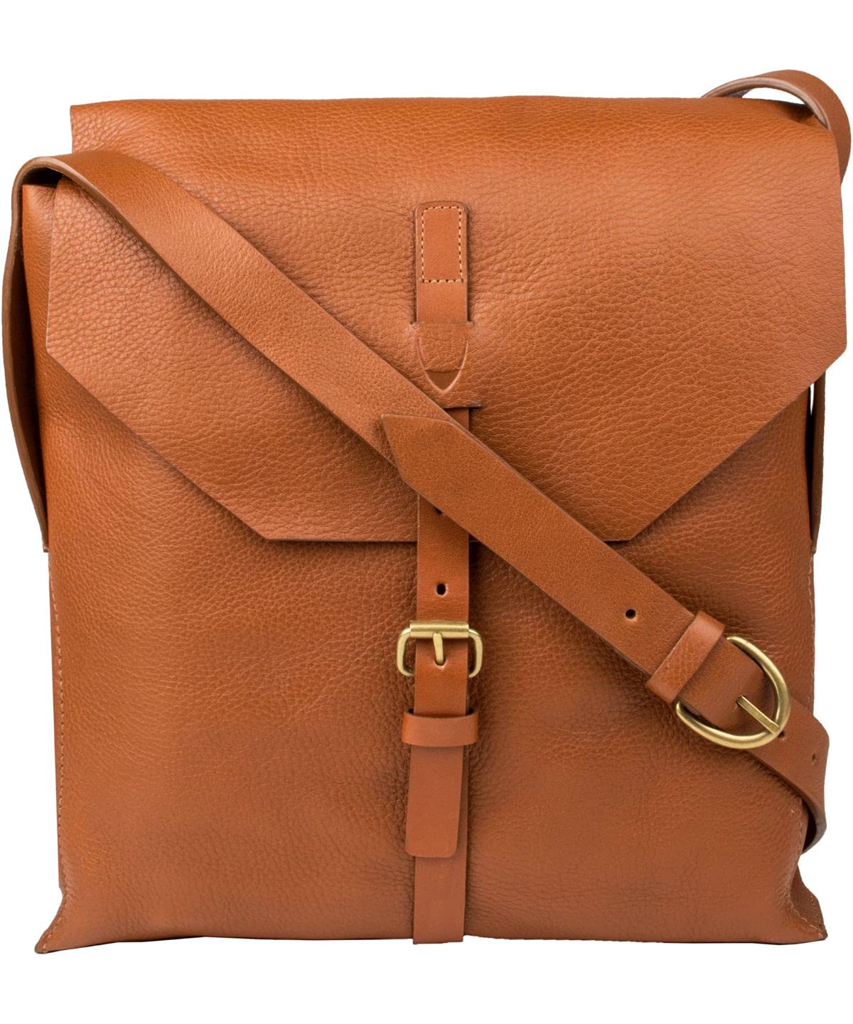 Hidesign Leather 26 cms Brown Messenger Bag (Bridges 02)