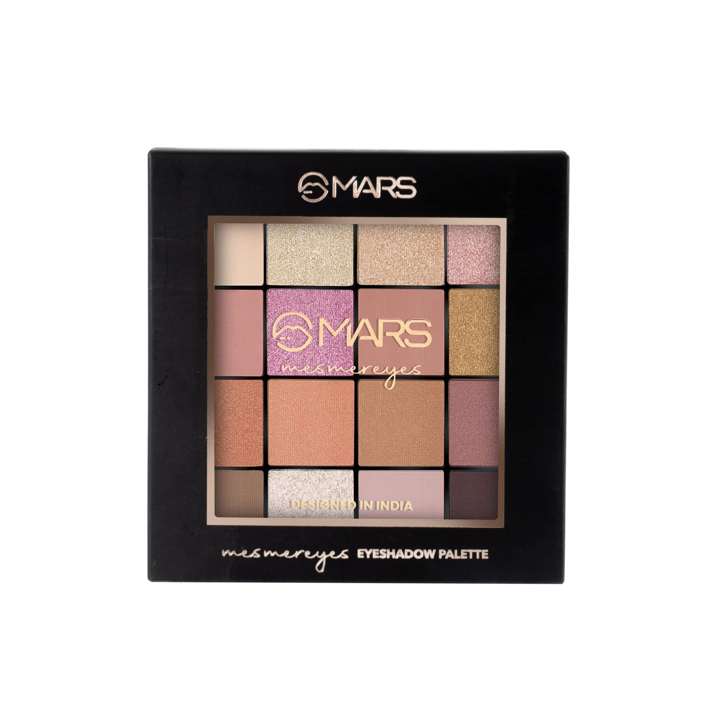 Mars 16 Color Ultra Pigmented Mesmereyes Eyeshadow Palette Multicolor, 20.8g (EP17-02) Matte & Shimmery Finish