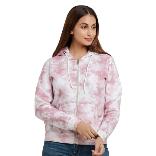 Status Quo Womens Tie & Dye Hooded Sweatshirt Wine