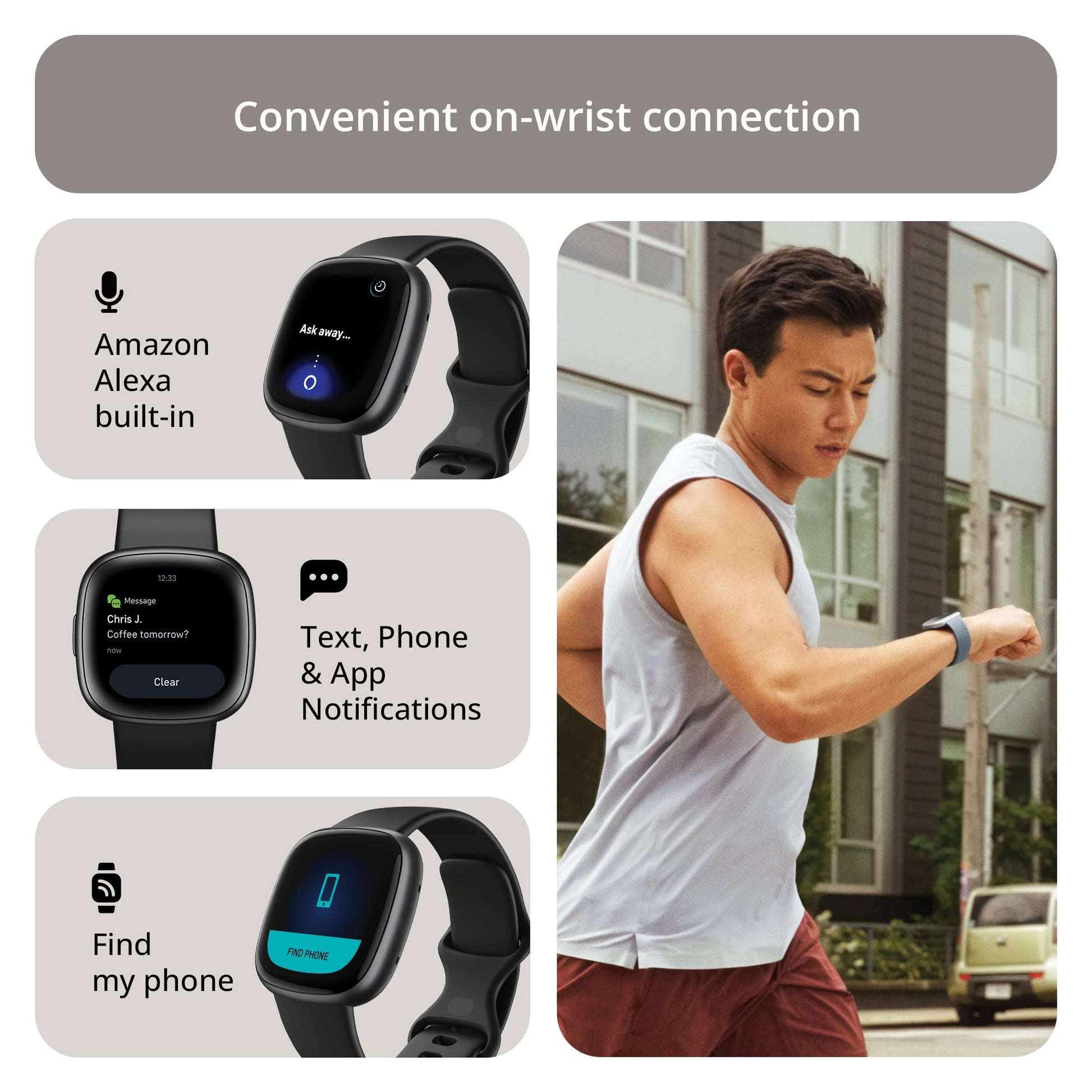 Fitbit Versa 4 Fitness Smartwatch - Black/Graphite Aluminum 