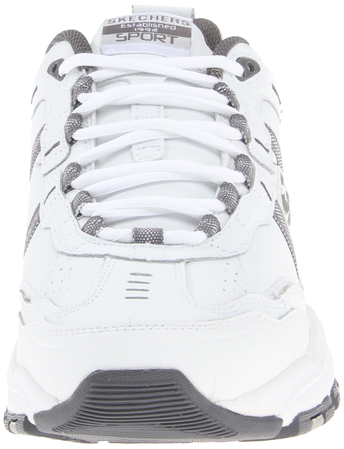 Skechers Men's White And Charcoal Low-top Sneaker - 9.5 D(M) US