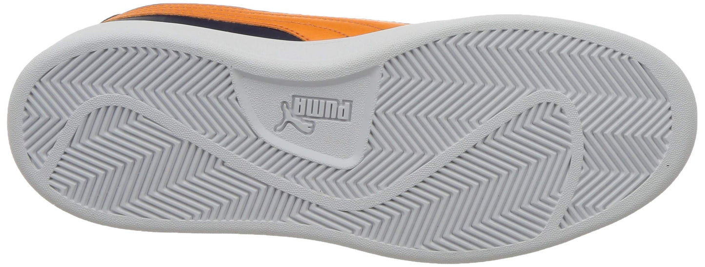 Puma unisex-adult Smash V2 Loop Peacoat-Vibrant Orange Sneaker
